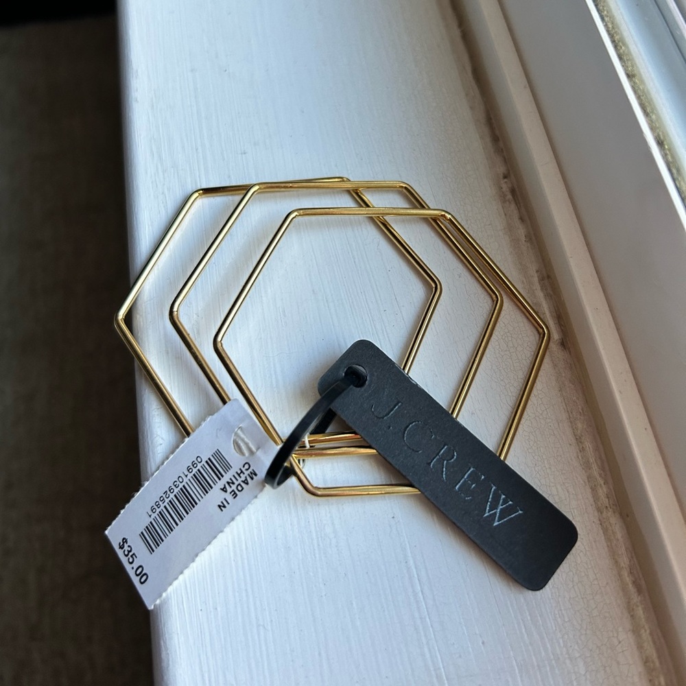 NEW gold J. Crew bangles